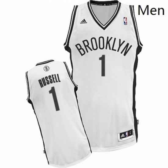 Mens Adidas Brooklyn Nets 1 DAngelo Russell Swingman White Home NBA Jersey